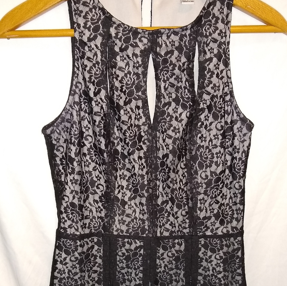 Forever 21 Black Floral Lace Dress